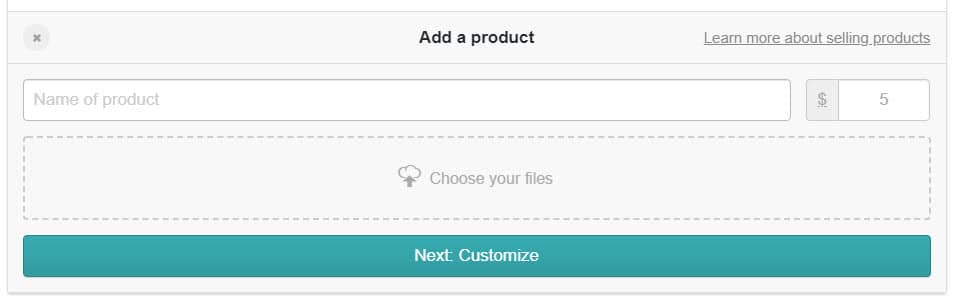 gumroad review: add a product page for uploading digital items