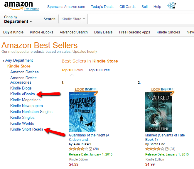 Best selling amazon ebooks hot sale