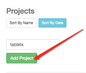 Add Project Button