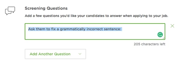 Add Screening Questions