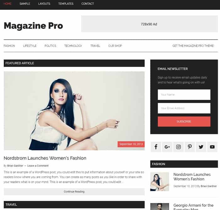 Magazine Pro Example