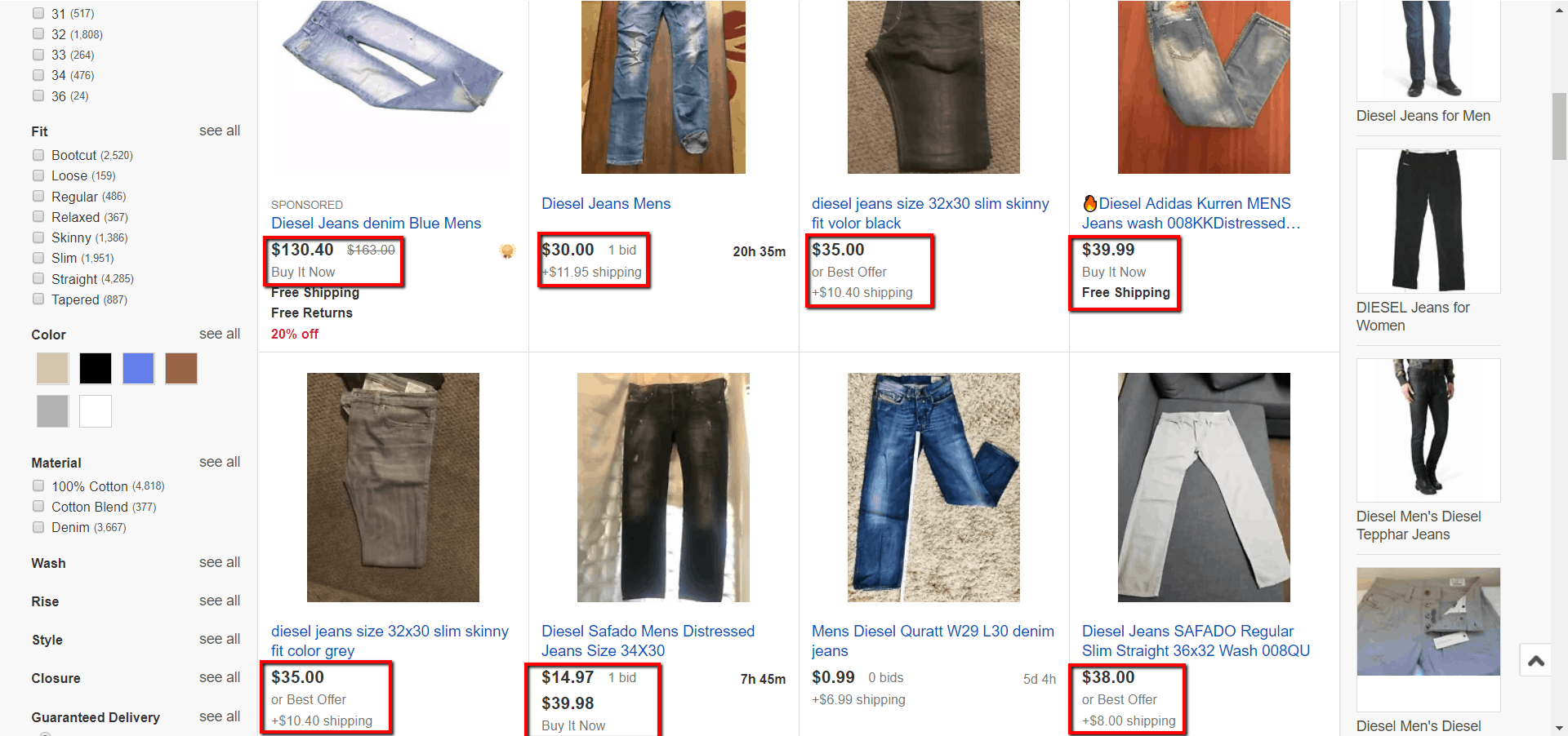 ebay used jeans