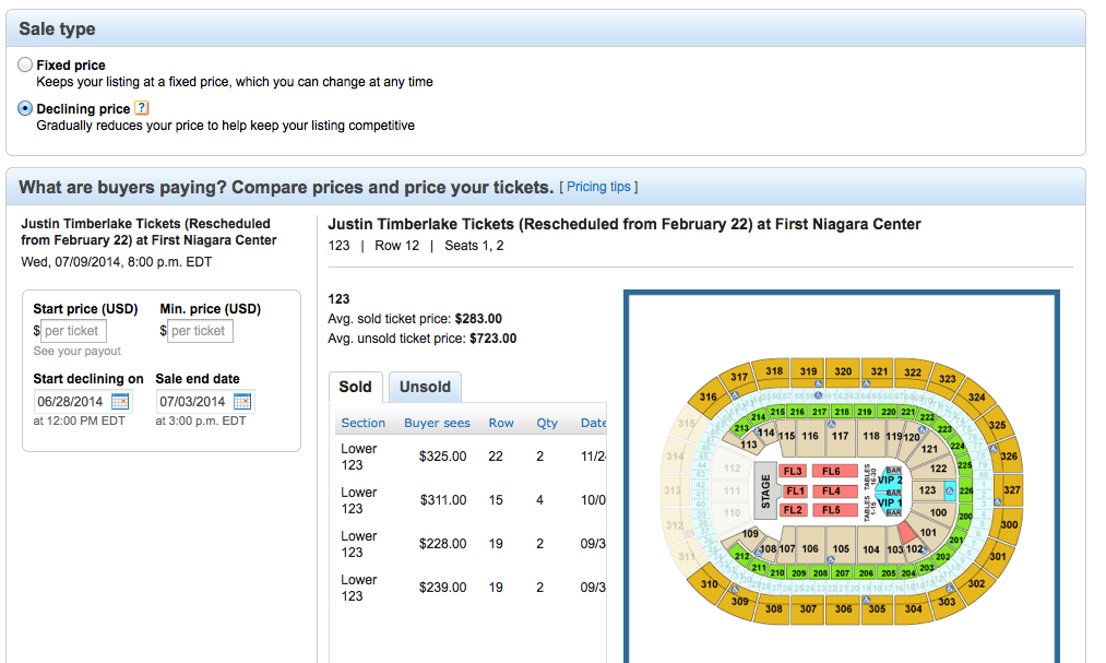 Check out the "where are buyers paying?" section to know which sections are best for reselling tickets.