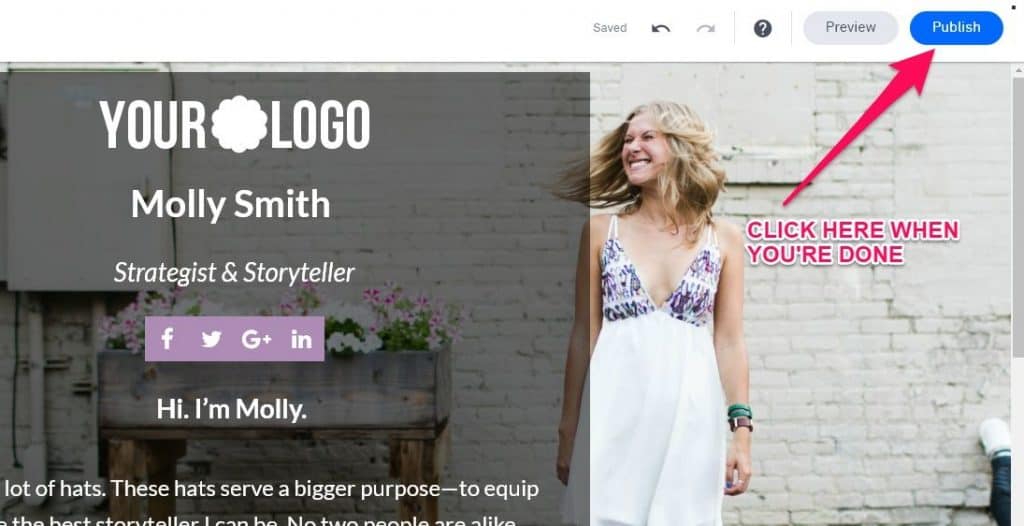 leadpages review: leadpages publish screenshot