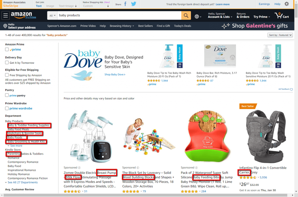 Amazon keyword research