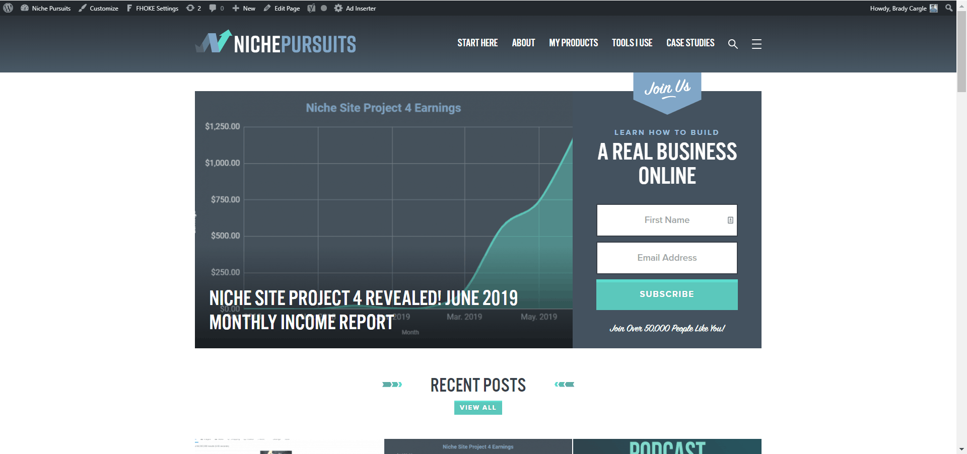 niche prusuits home page