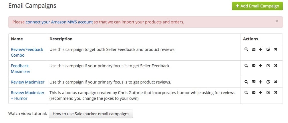 Salesbacker Email Campaigns