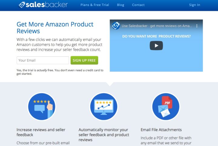 Salesbacker Home Page