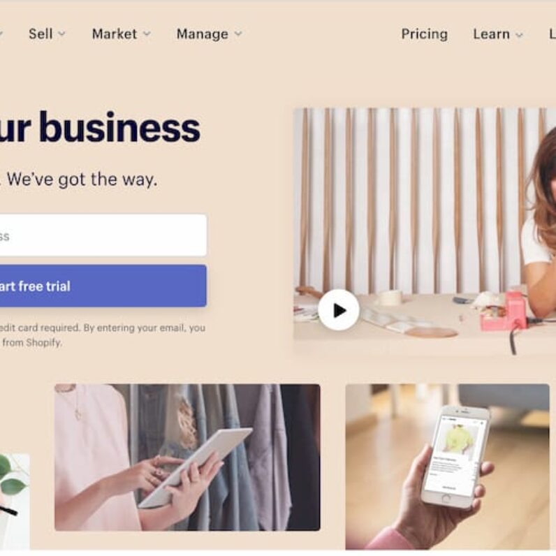 Shopify Home Page