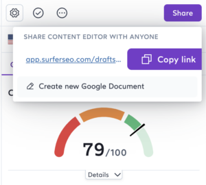 Surfer Google Doc integration.