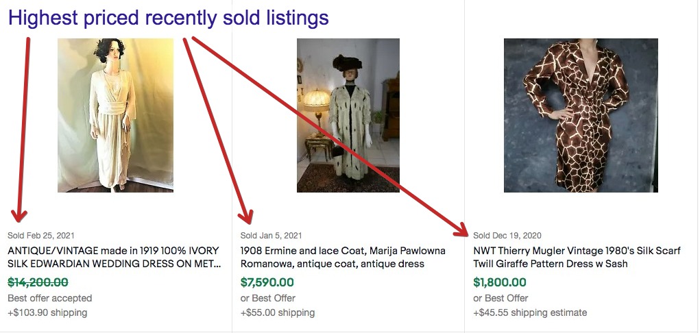 sell vintage clothing on ebay