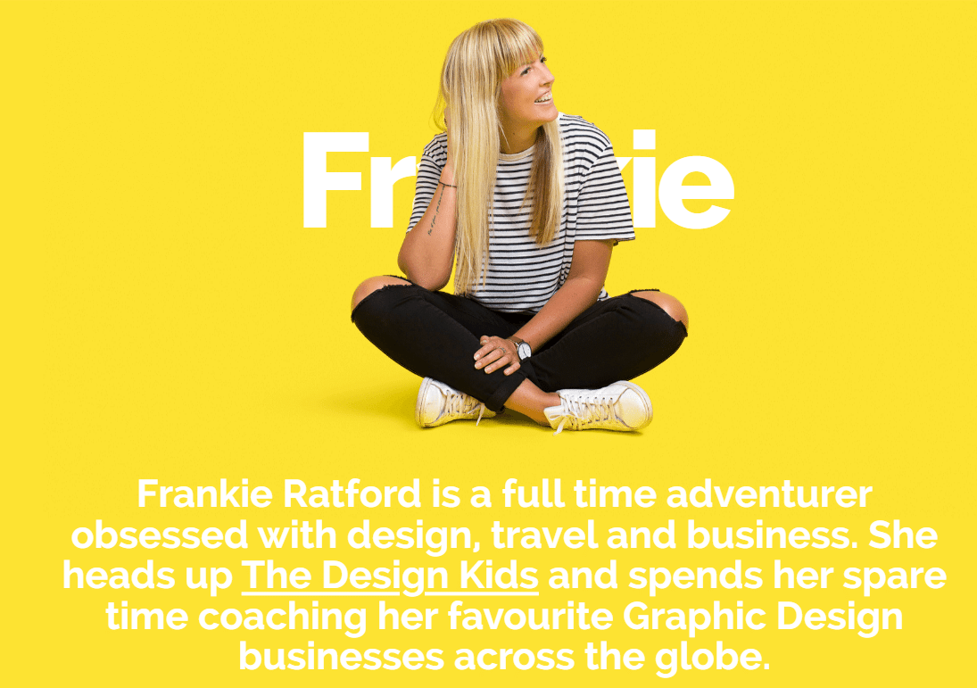 Frankie Ratford personal website page