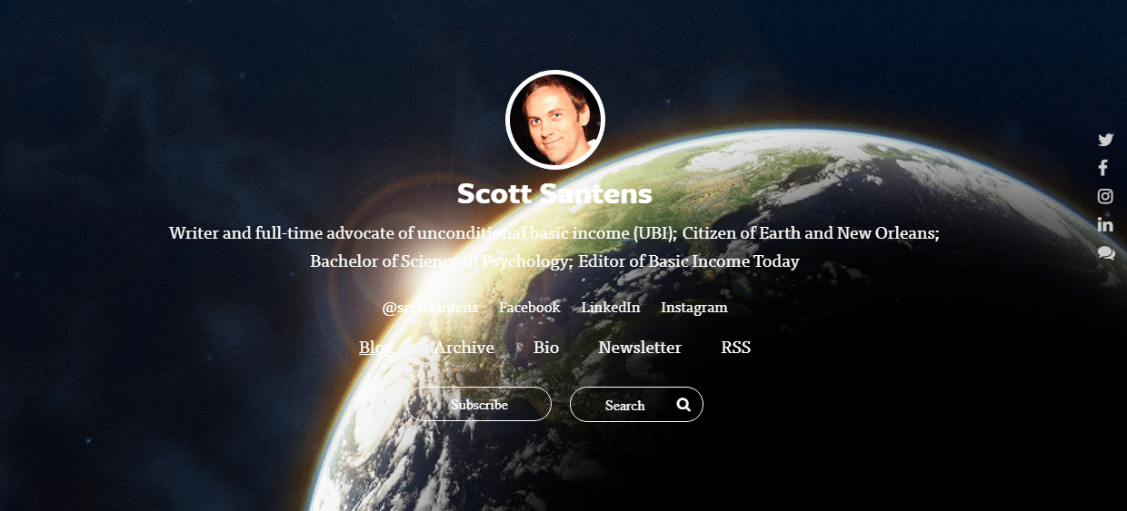 Scott Santens personel web pages