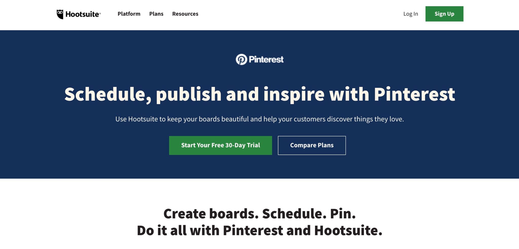 Outils Pinterest Hootsuite