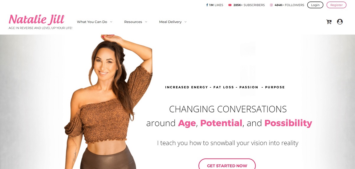 Natalie Jill landing page