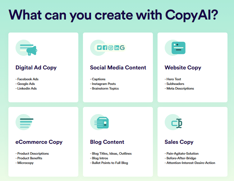 Copy Ai Features Review