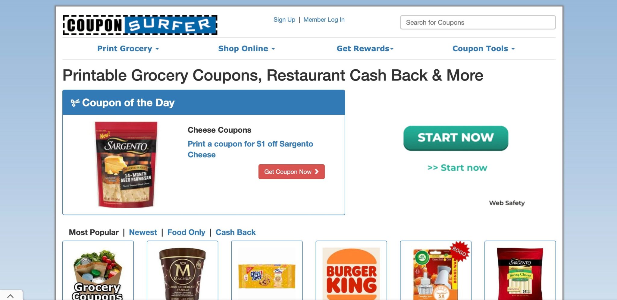 Screenshot of Printable Grocery Coupons Dining Discounts More CouponSurfer 1 scaled