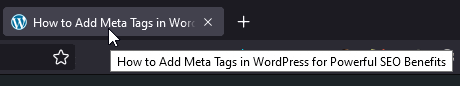 meta title browser tab