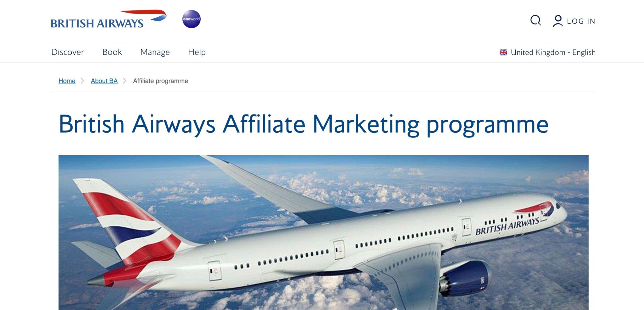 British Airways affiliate program