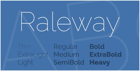 Raleway Google Font
