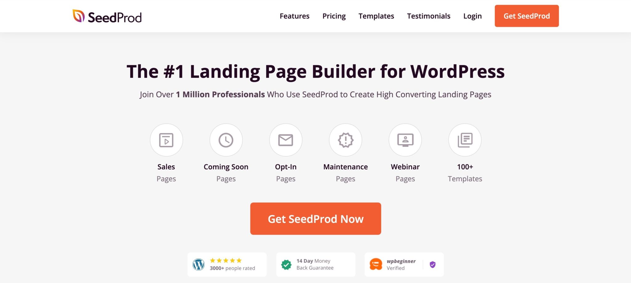 SeedProd Landing page builder