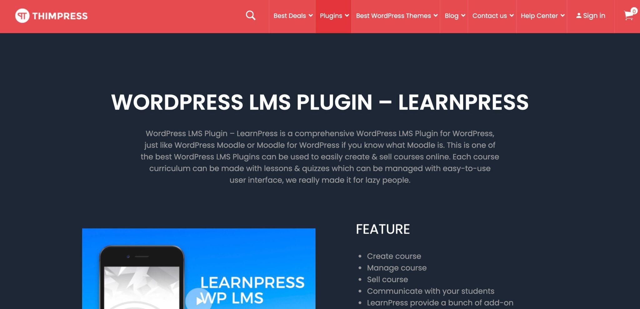 LearnPress vs LearnDash - LearnPress Overview