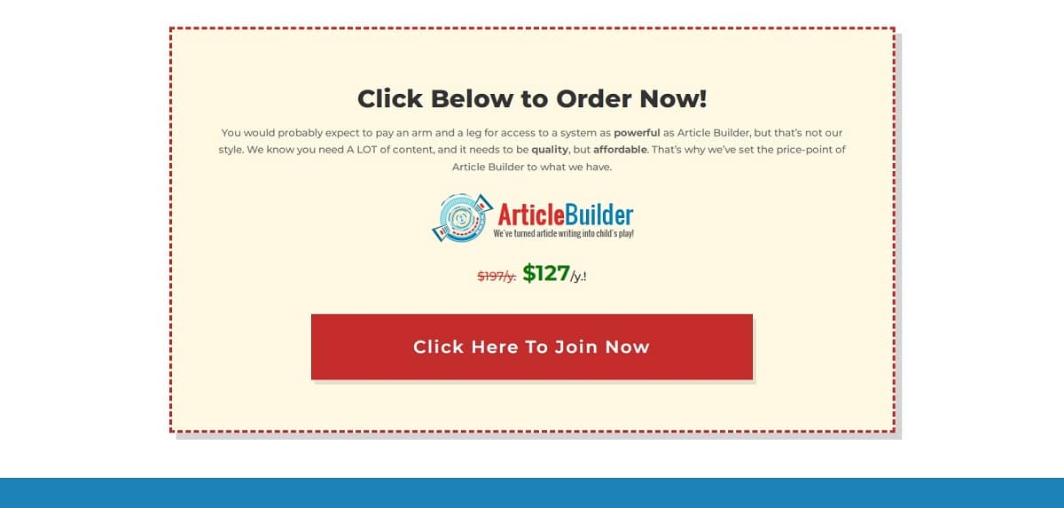 Article Builder pricing