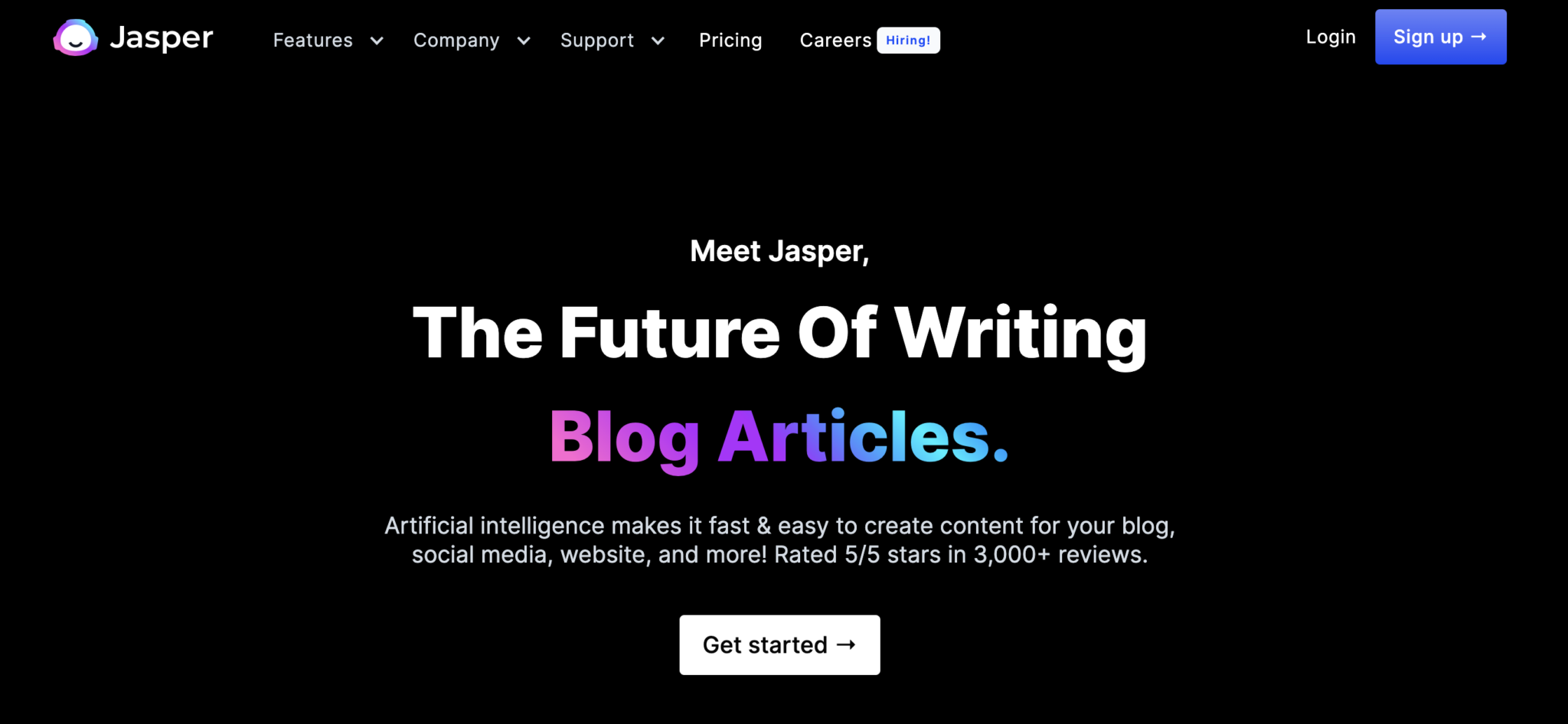 jasper homepage.
