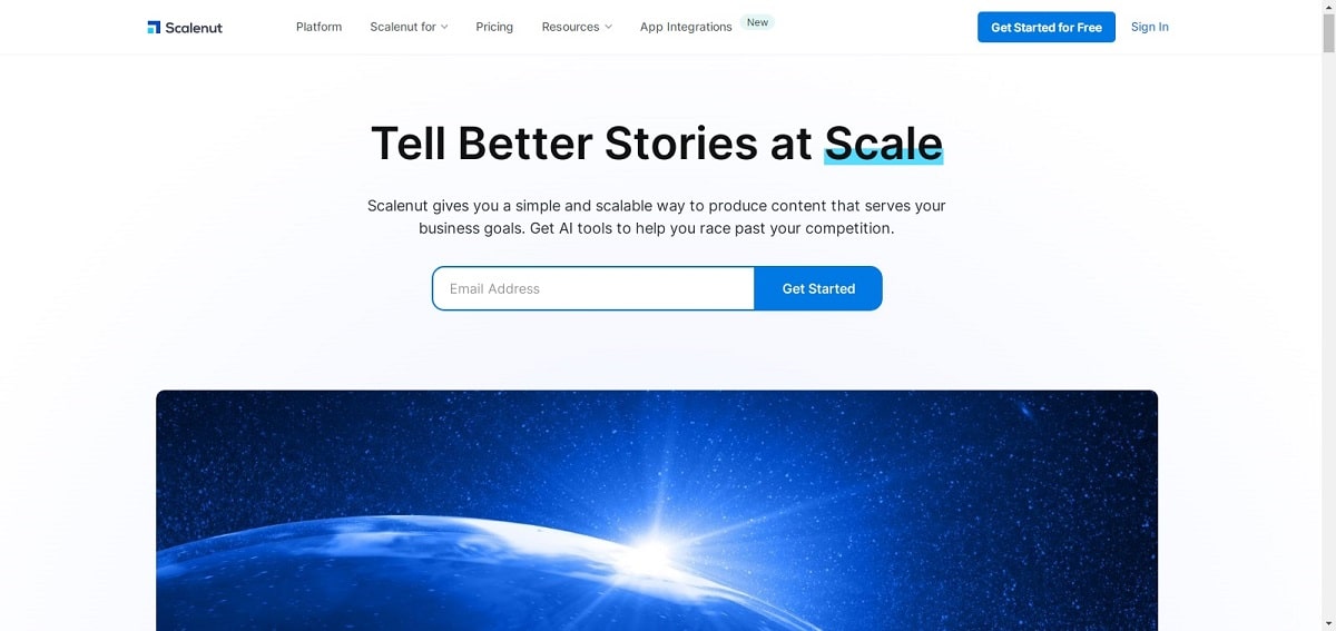 Scalenut landing page