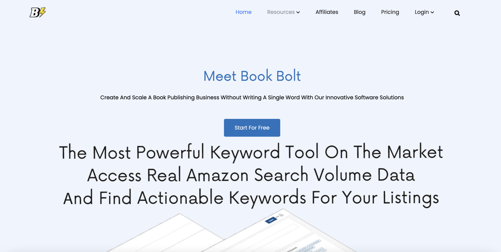 book bolt homepage