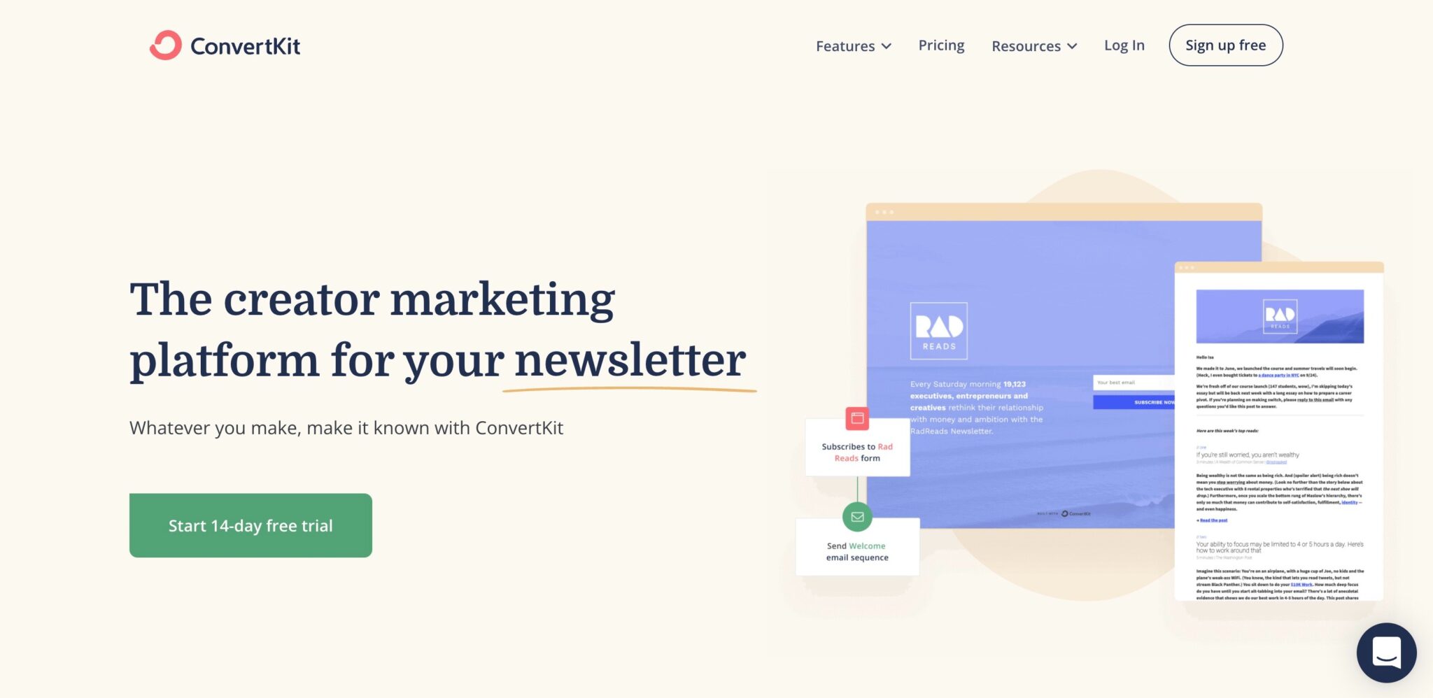 Convertkit email marketing for community websites