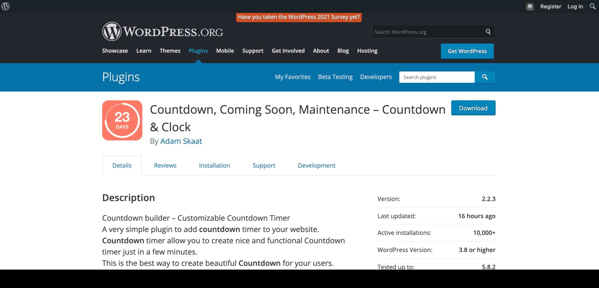 Screenshot of Countdown Coming Soon Maintenance – Countdown Clock – WordPress plugin WordPress.org scaled