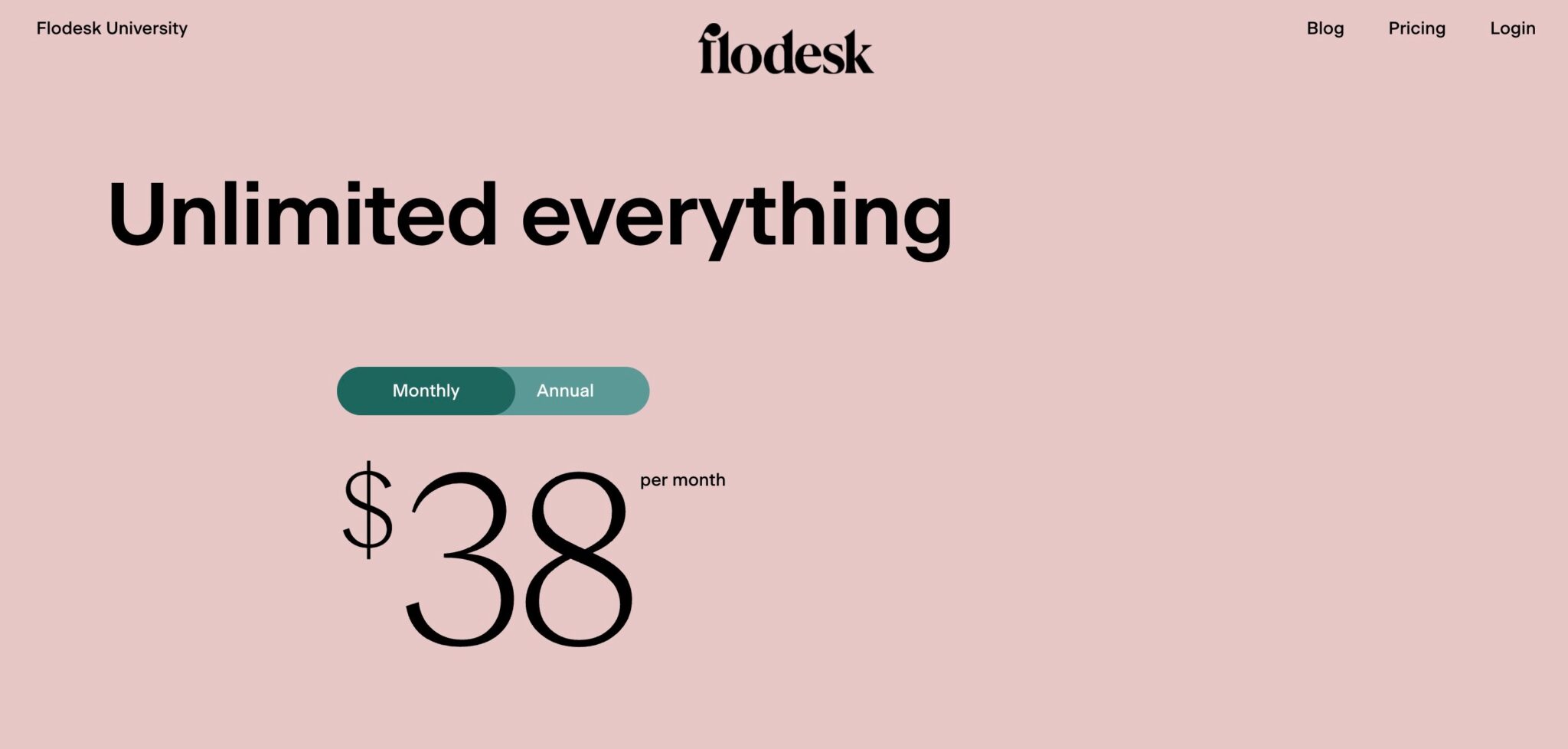 Flodesk pricing structure