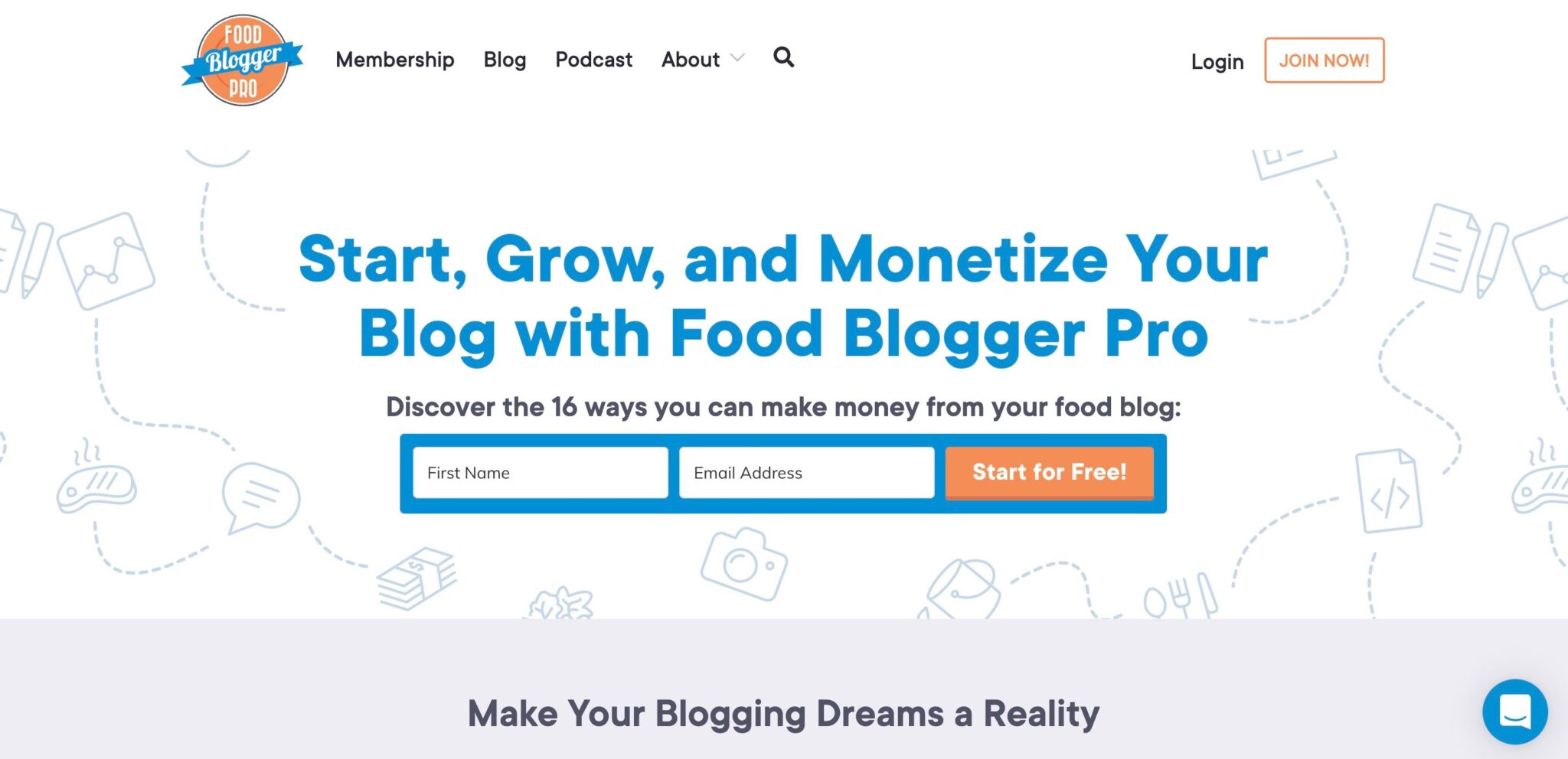 How to start a community website like foodbloggerpro