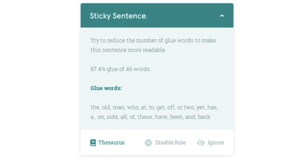 Sticky Sentences