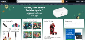 Screenshot of the Amazon.com homepage.