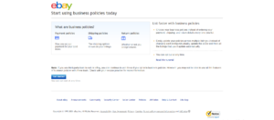 Screenshot of the eBay policies page.