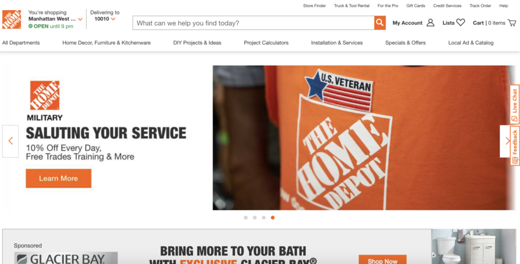 The Home Depot Homepage Copy.