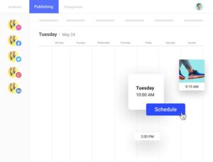 Buffer's free social media scheduling tool helps you view all your upcoming posts in one place with their calendar view.