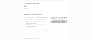 Screenshot of the bulk email finder in Hunter.io.