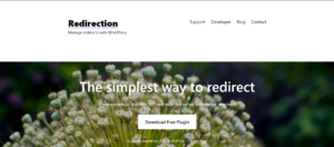Screenshot of the Redirects plugin homepage.