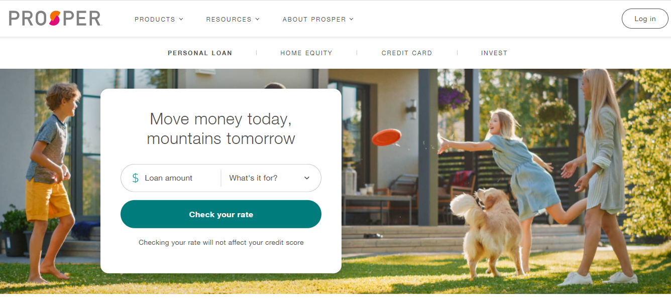 Prosper personal loan affiliate programs screenshot