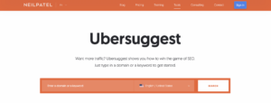 ubersuggest can help flight booking websites with keyword research for better search engine visibility