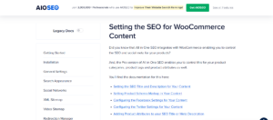 Screenshot of the All in One SEO