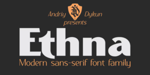 Picture of the Ethna font for wordpress.