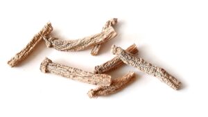 Picture of ginseng against a white background.
