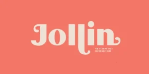 Picture of the Jollin font for wordpress.