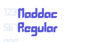 Picture of Maddac Regular font for WordPress.