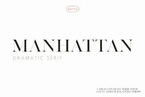 Picture of Manhattan font for wordpress.