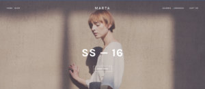 Screenshot of the Marta Squarespace template.